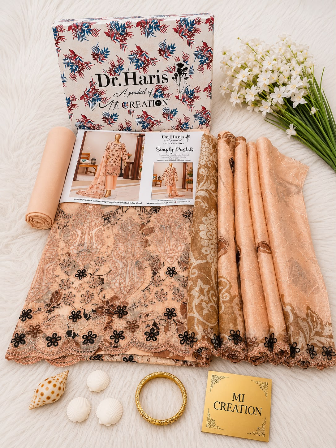Simply Pastles By Dr Haris Mi Creation 3Piece Unstitched Collection 2026 D#-01