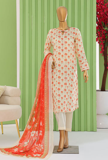 Dhagakari By HZ Textiles Embroidered Cotton Suit Unstitched 3 Piece Collection DEC-103