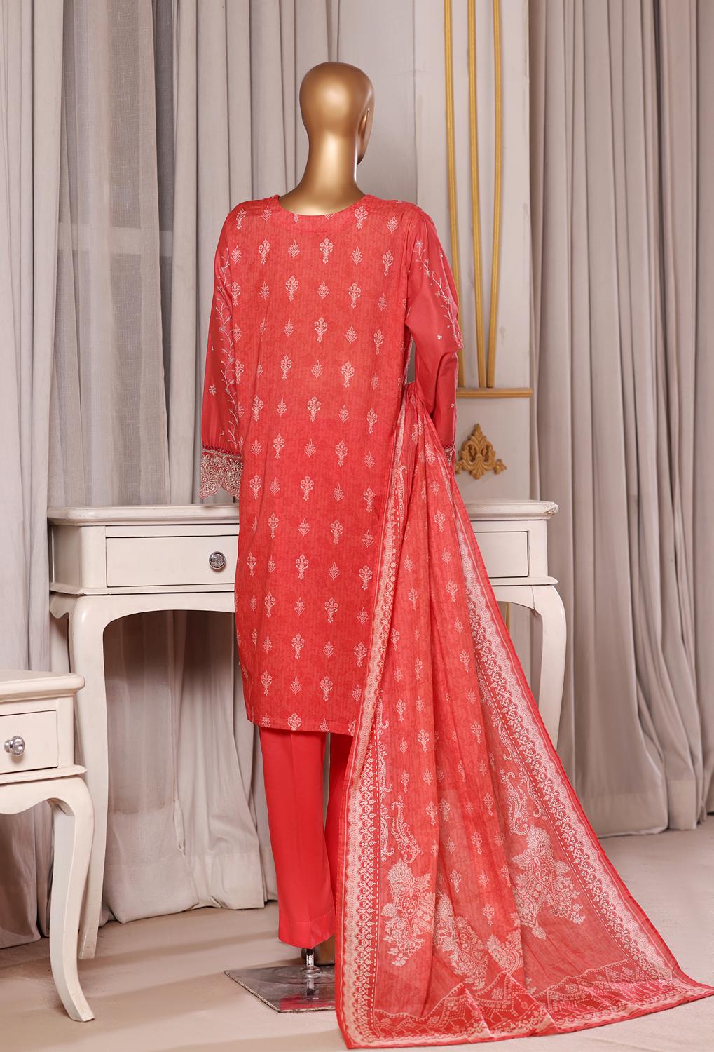 Bin Saeed Luxury Laserkari Lawn With Digital Printed Lawn Dupatta 3Piece Stitched Vol-01 Collection 2026. D#-03
