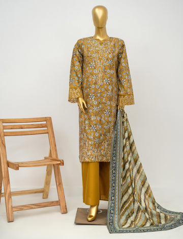 Bin Saeed Luxury Exclusive Embroidery 3 Piece Stitched Lawn Collection 2026 D#03