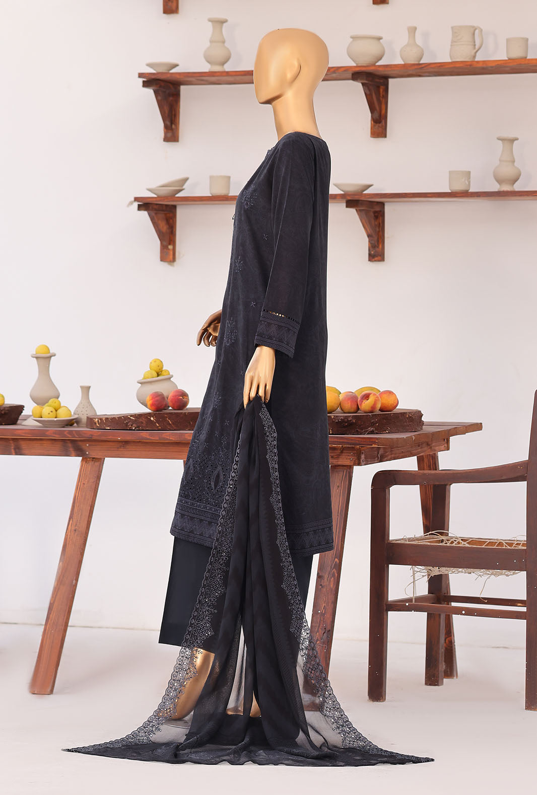 Premium Venice By HZ Textiles Embroidered With Chiffon Embroidery Dupatta Lawn Suit Unstitched 3 Piece Collection 2026 D#-03