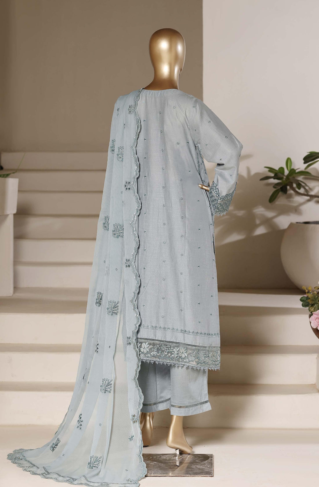 Sadabahar Luxury Slub Viscous Lawn Embroidery With Chiffon Embroidery Dupatta Stitched Vol-10 Collection 2026. LEL-06