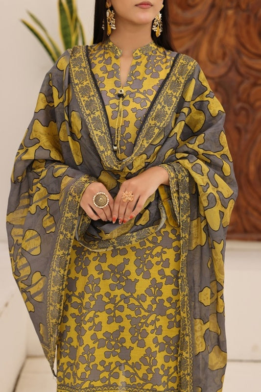 Aizal By Inaya Luxury Lawn Printed Vol-2 3Piece Stitched Collection 2026 AZIN-01