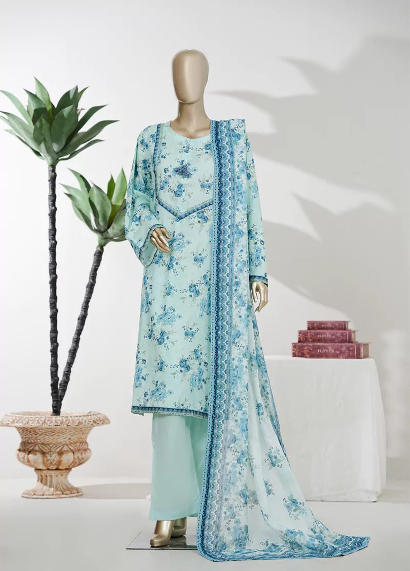 BIN SAEED Luxury Lawn Printed 3pcs Stitched Vol-18 3Piece Stitched COLLECTION 2026 D-07