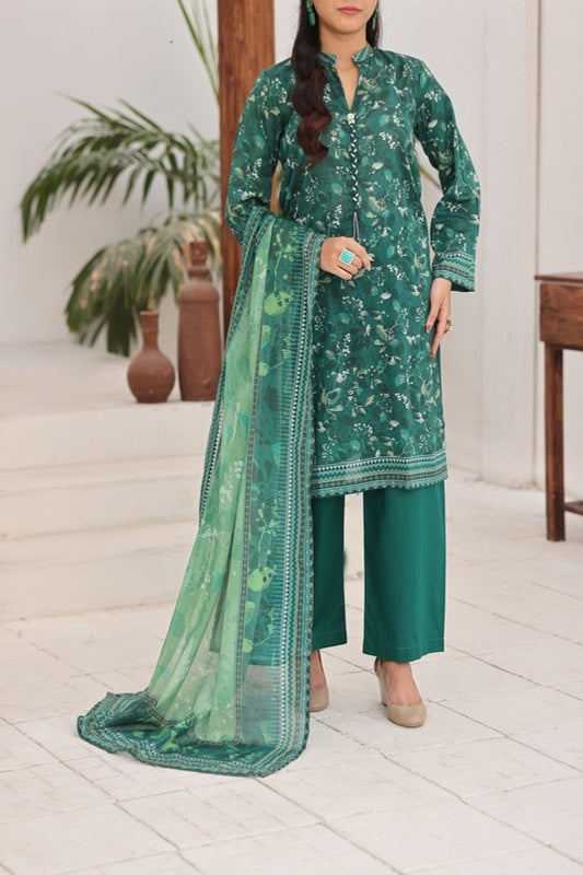 Aizal By Inaya Luxury Lawn Printed Vol-2 3Piece Stitched Collection 2026 AZIN-05