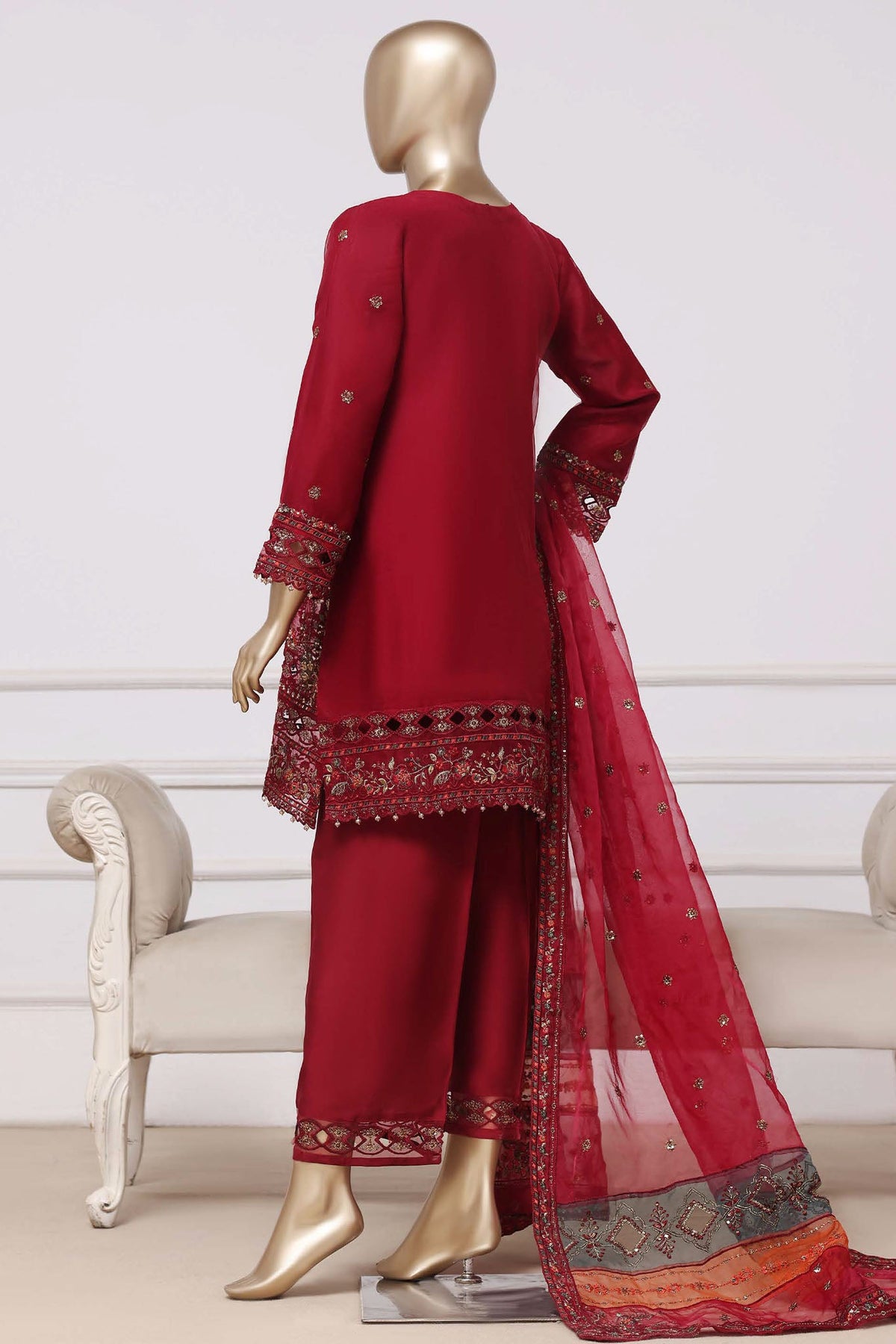 SADABAHAR LUXURY FORMAL FESTIVE °MAHPARA° ORGANZA EMBROIDERED 3PIECE STITCHED Vol-03 COLLECTION 2026 D#-05