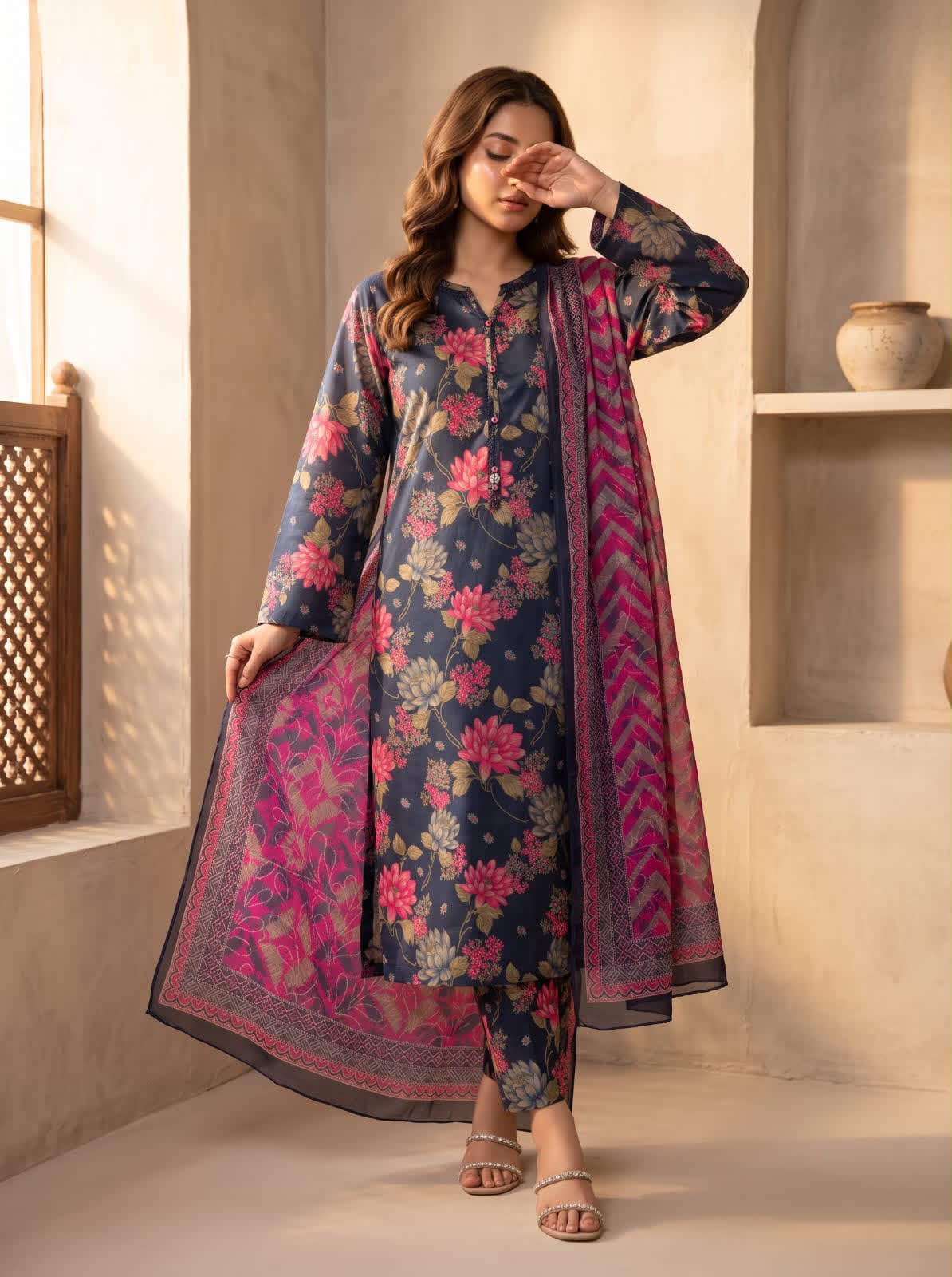 Sadabahar Lawn Printed Vol-15 3Piece Stitched Collection 2026 D#-11