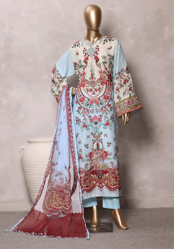 Sadabahar Luxury Chimti Lawn 3Piece Ready To Wear Kaftan Collection KFL-1009