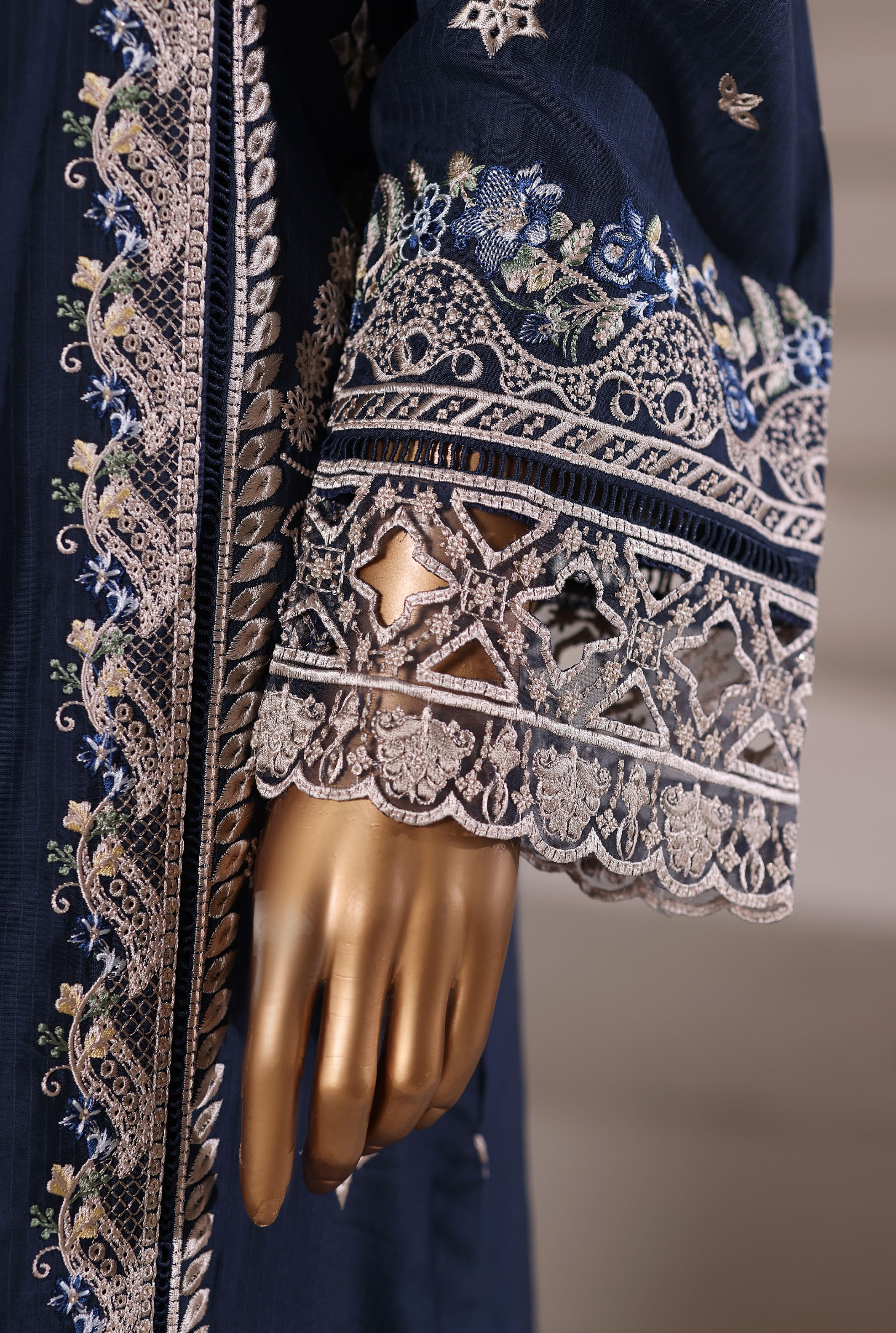 Sadabahar Luxury Viscous Embroidery With Chiffon Embroidery Dupatta Stitched Vol-01 Collection 2025. LEV-03 Blue
