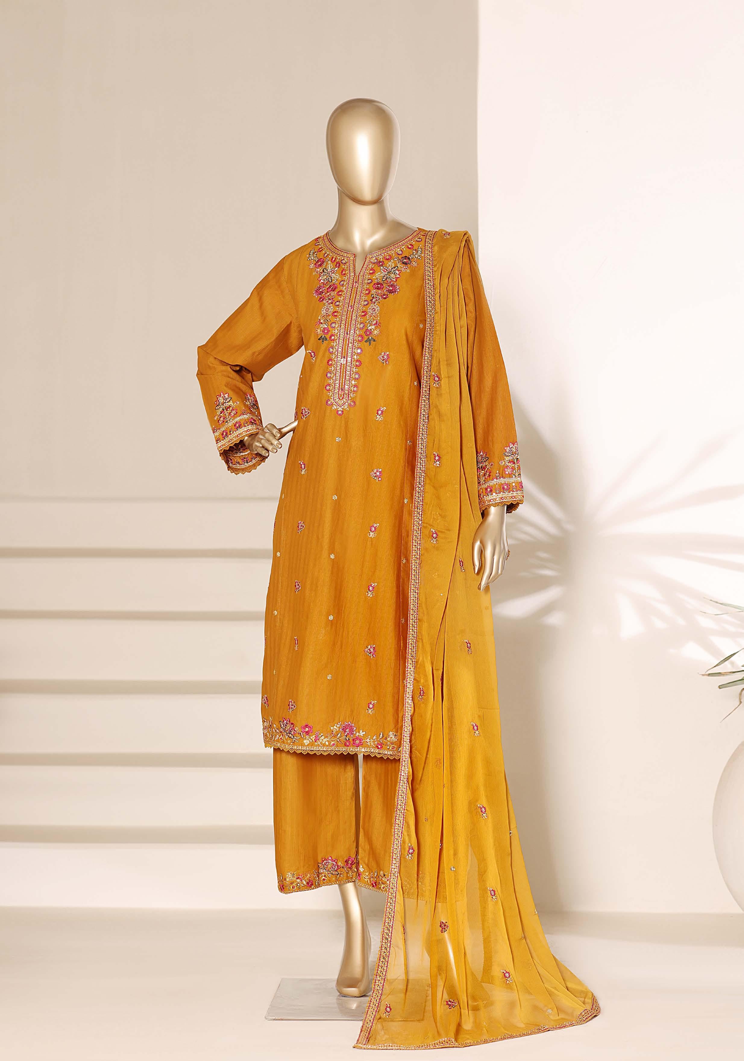 Sadabahar Luxury Slub Viscous Lawn Embroidery With Chiffon Embroidery Dupatta Stitched Vol-05 Collection 2026. LEL-24