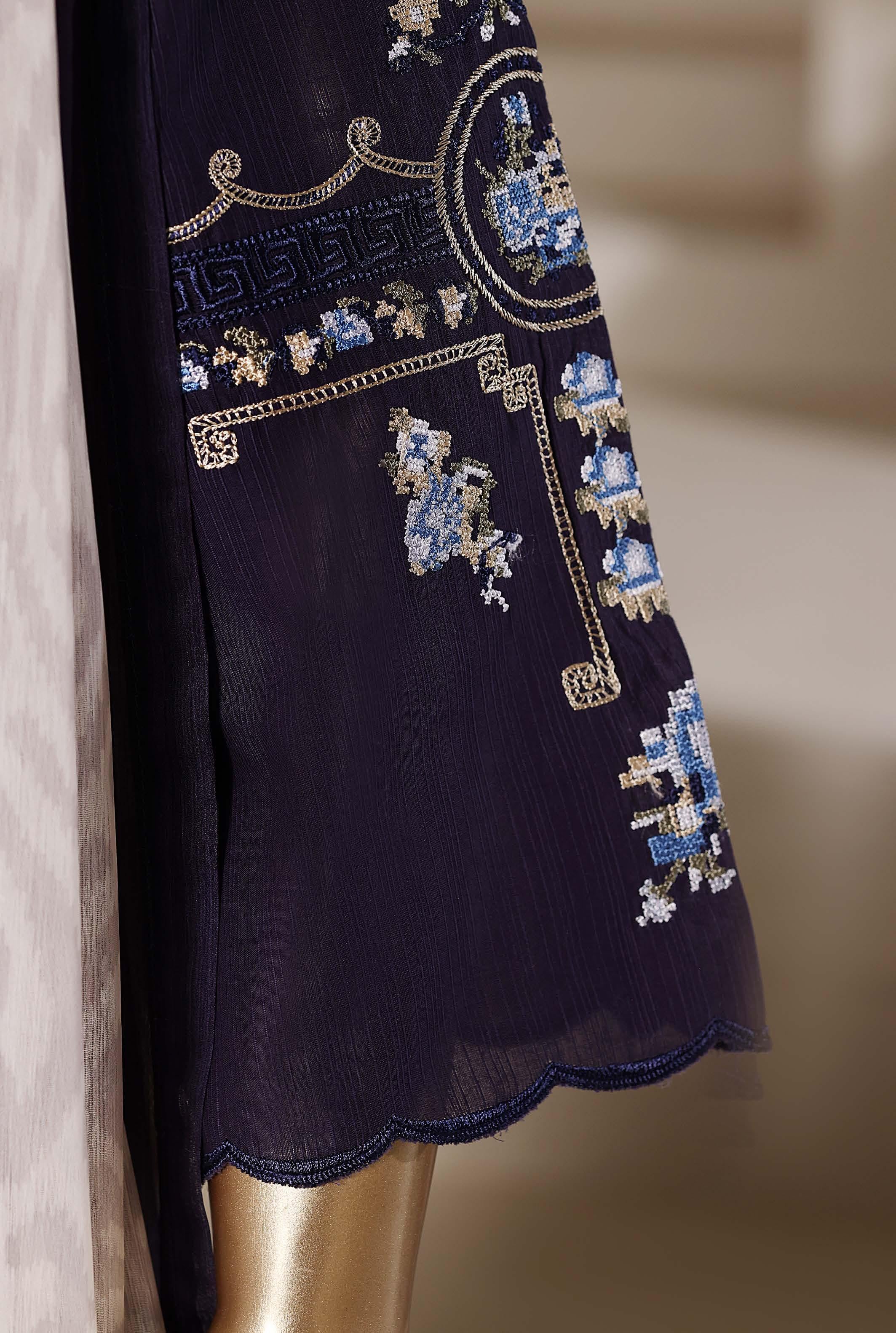 Sadabahar Luxury Eclair Solid  Textured Lawn Embroidery With Digital Printed Chiffon Dupatta With Printed Farshi Shalwar 3Piece Stitched Festive Edition Collection 2026. D#-03