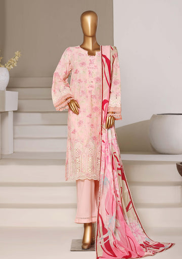 Sadabahar Luxury Fussion Lace Cut Work Lawn Embroidery 3Piece Stitched COLLECTION 2026. D-04