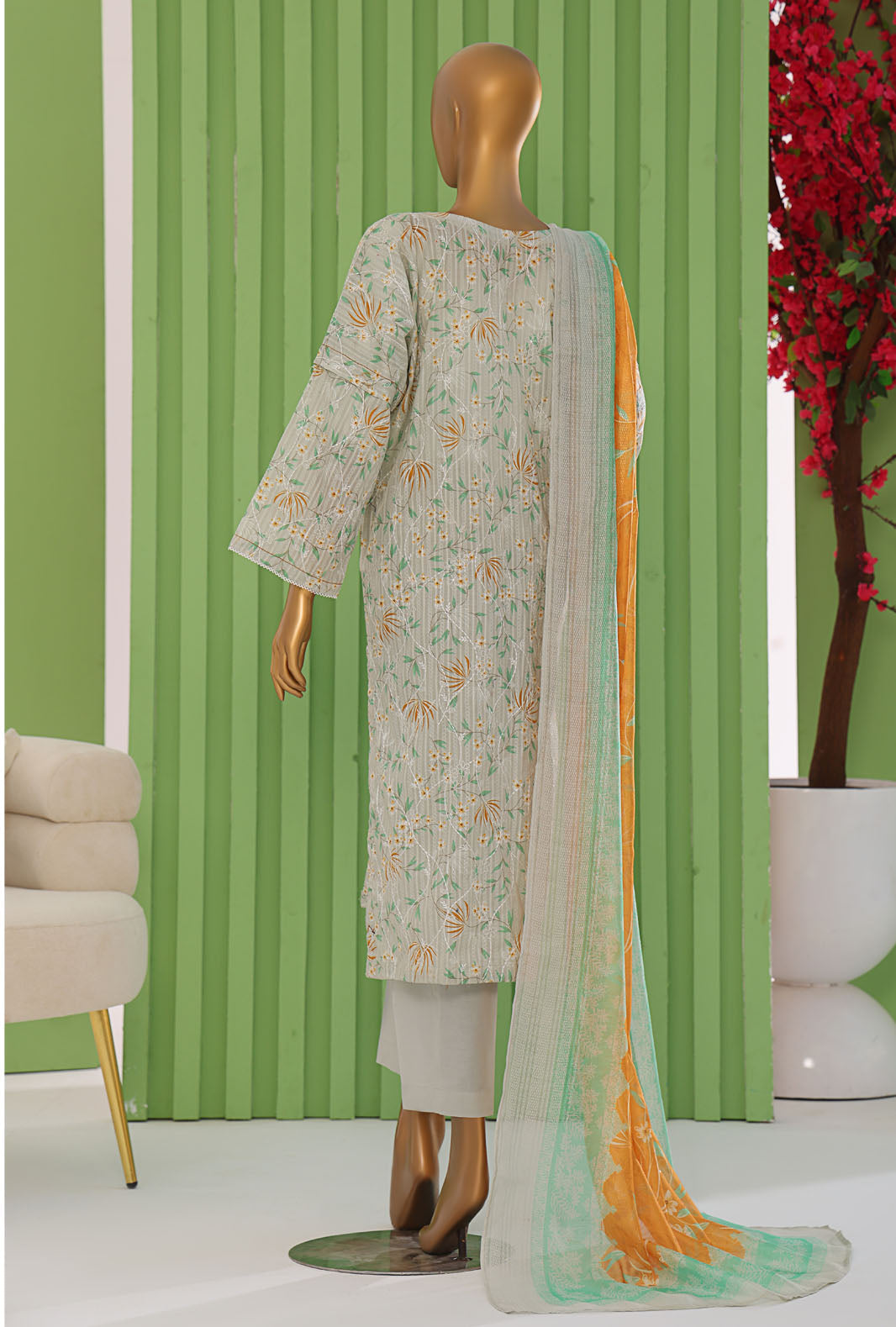 Dhagakari By HZ Textiles Embroidered Cotton Suit Unstitched 3 Piece Collection DEC-101