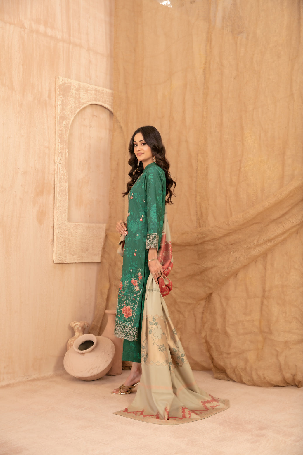 Cassa By Tawakkal Winter Dhanak Embroidery 3Piece Unstitched Collection 2025. D-01