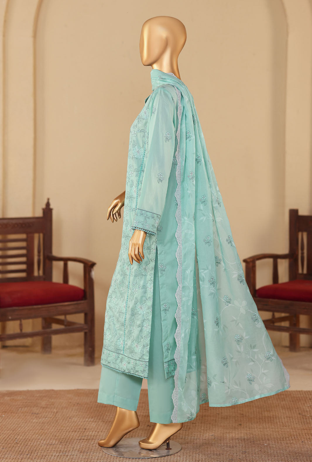 Meeras by HZ Textiles Embroidered Lawn Suit Unstitched 3 Piece Collection 2026 D#-05