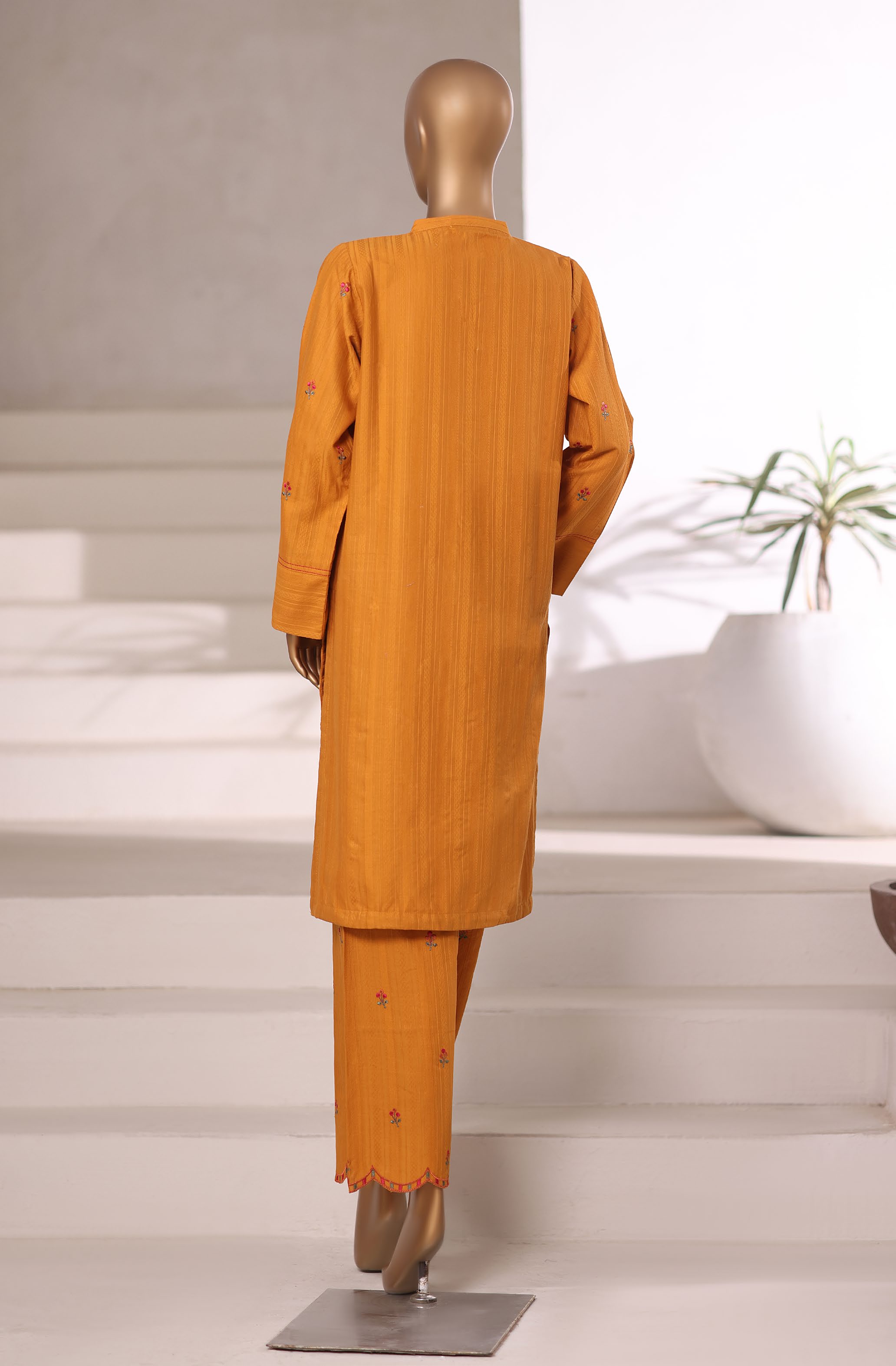 SADABAHAR Vybe Embroidered Set 2PlECE STITCHED COLLECTION 2025 D-404 Mustard