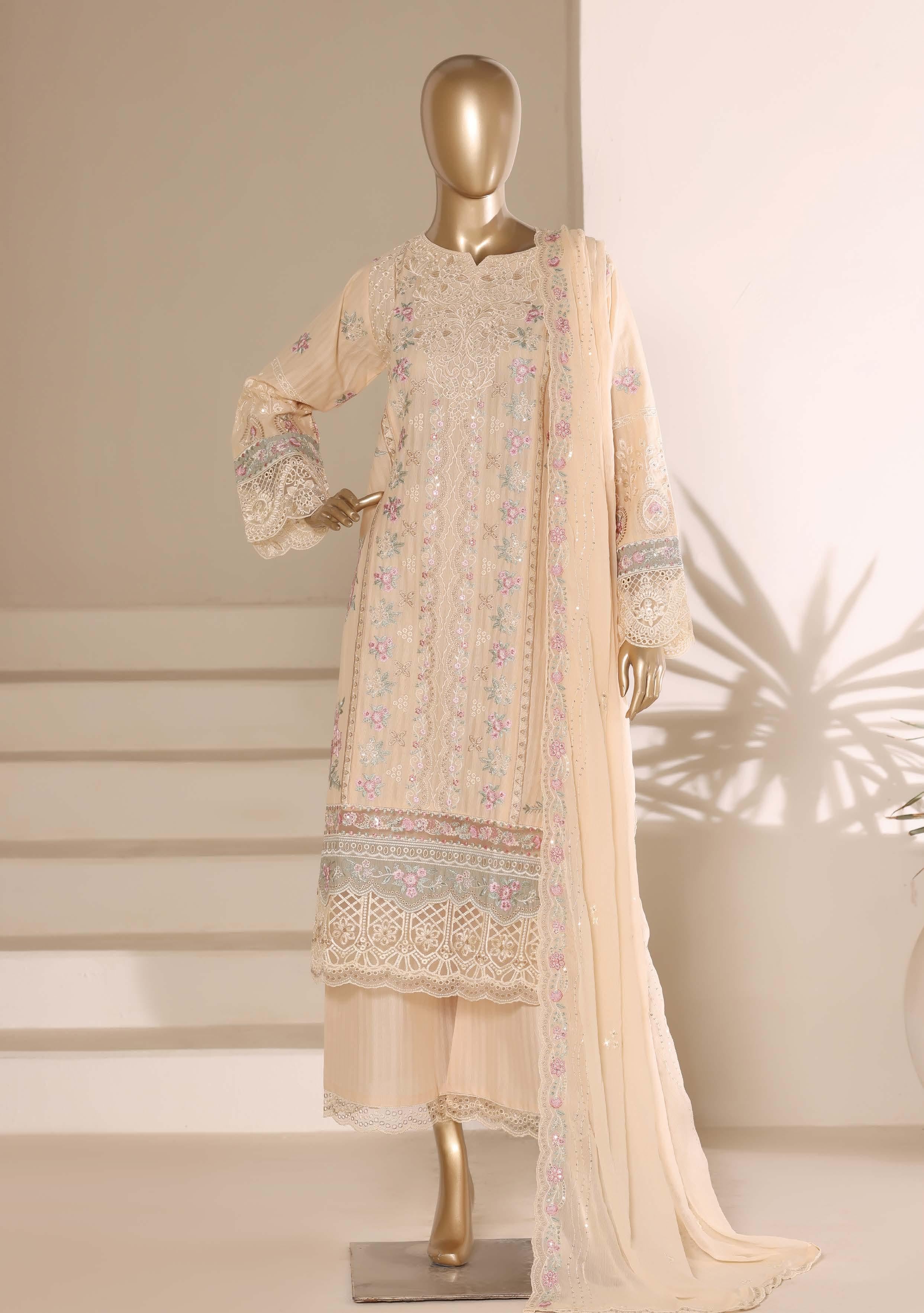 Sadabahar Luxury Slub Viscous Lawn Embroidery With Chiffon Embroidery Dupatta Stitched Vol-05 Collection 2026. LEL-19