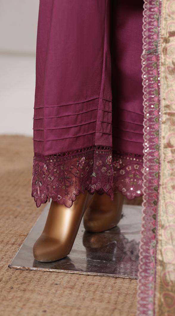 Bin Saeed Luxury Lawn Jacquard Fetive Embroidery 3Piece Stitched COLLECTION 2026. D-06