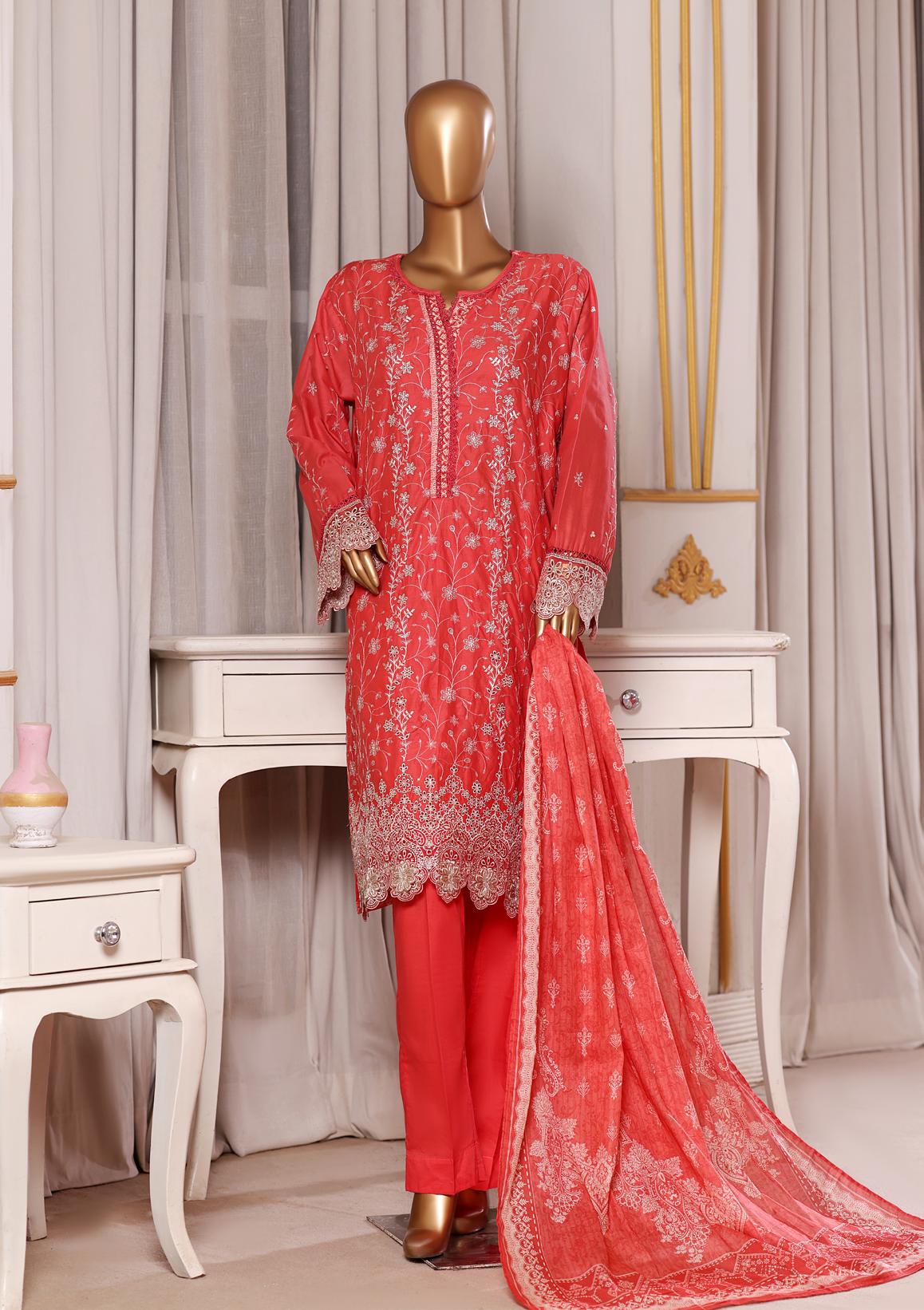 Bin Saeed Luxury Laserkari Lawn With Digital Printed Lawn Dupatta 3Piece Stitched Vol-01 Collection 2026. D#-03