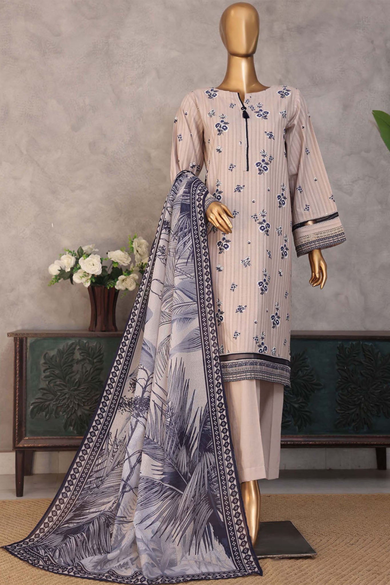 Enchant By HZ Stitched 3 Piece Linnokara Prints Collection'2025-PLK-520