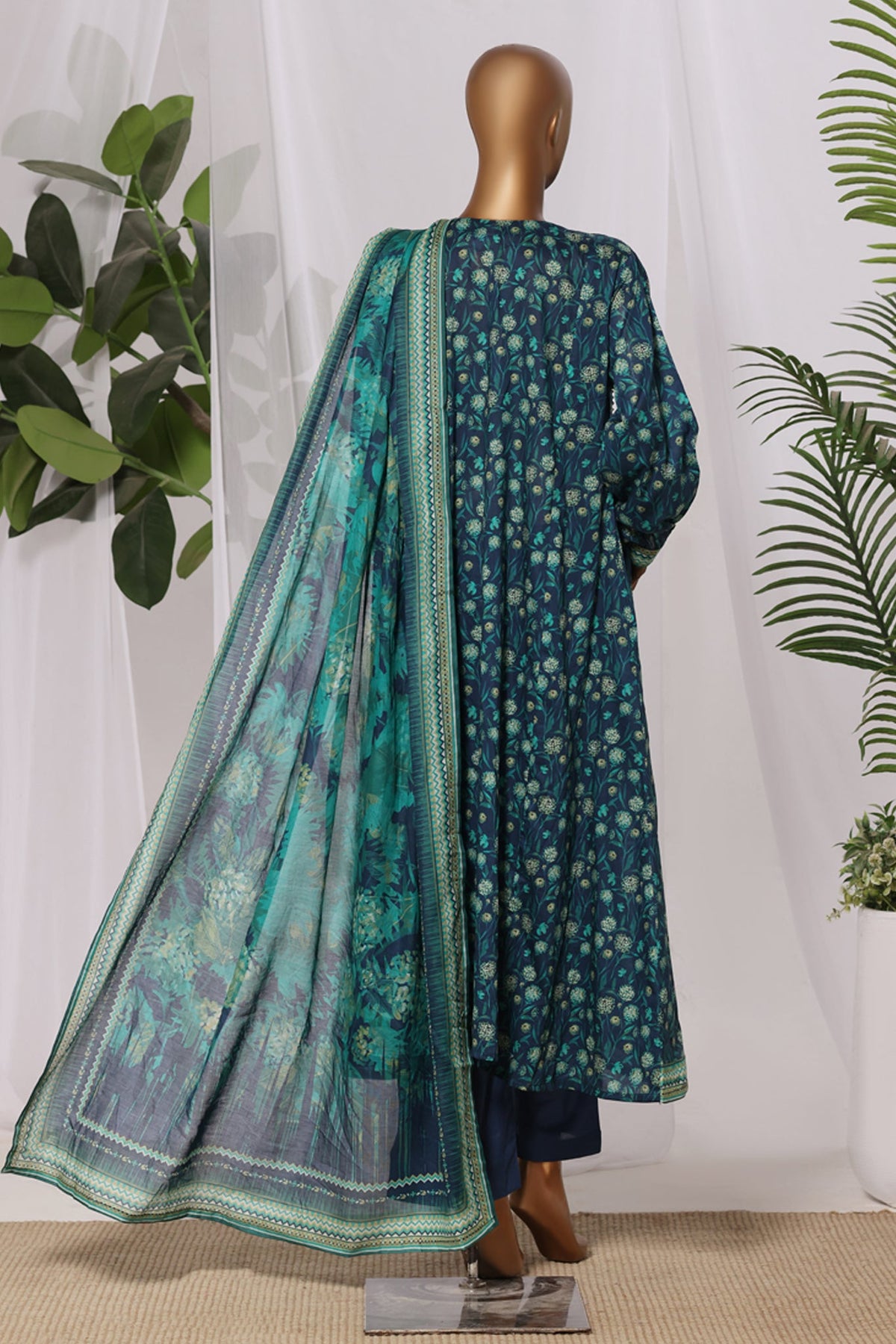BIN SAEED Luxury Lawn Frock  Printed 3pcs Stitched Vol-01 3Piece Stitched COLLECTION 2026 D-#12