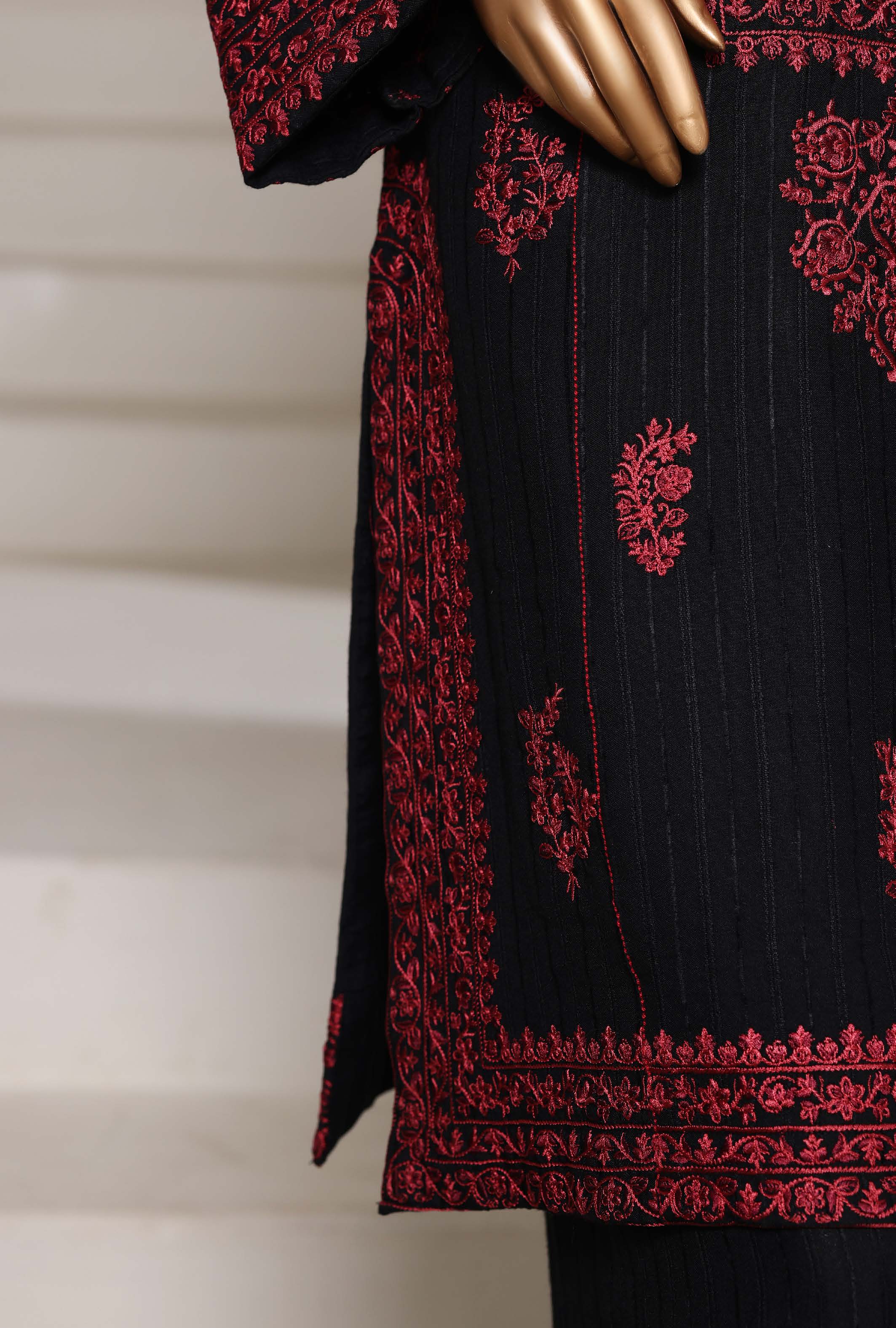 Sadabahar Stitched Winter Embroidery Dhanak 3Piece With Palachi Shwal Collection 2025 SDPL -01