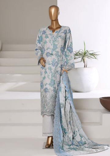 SADABAHAR RTW FUSION LASER CHICKENKARI EMBROIDERED KHADDAR 3PIECE COLLECTION 2025 SFKE -03