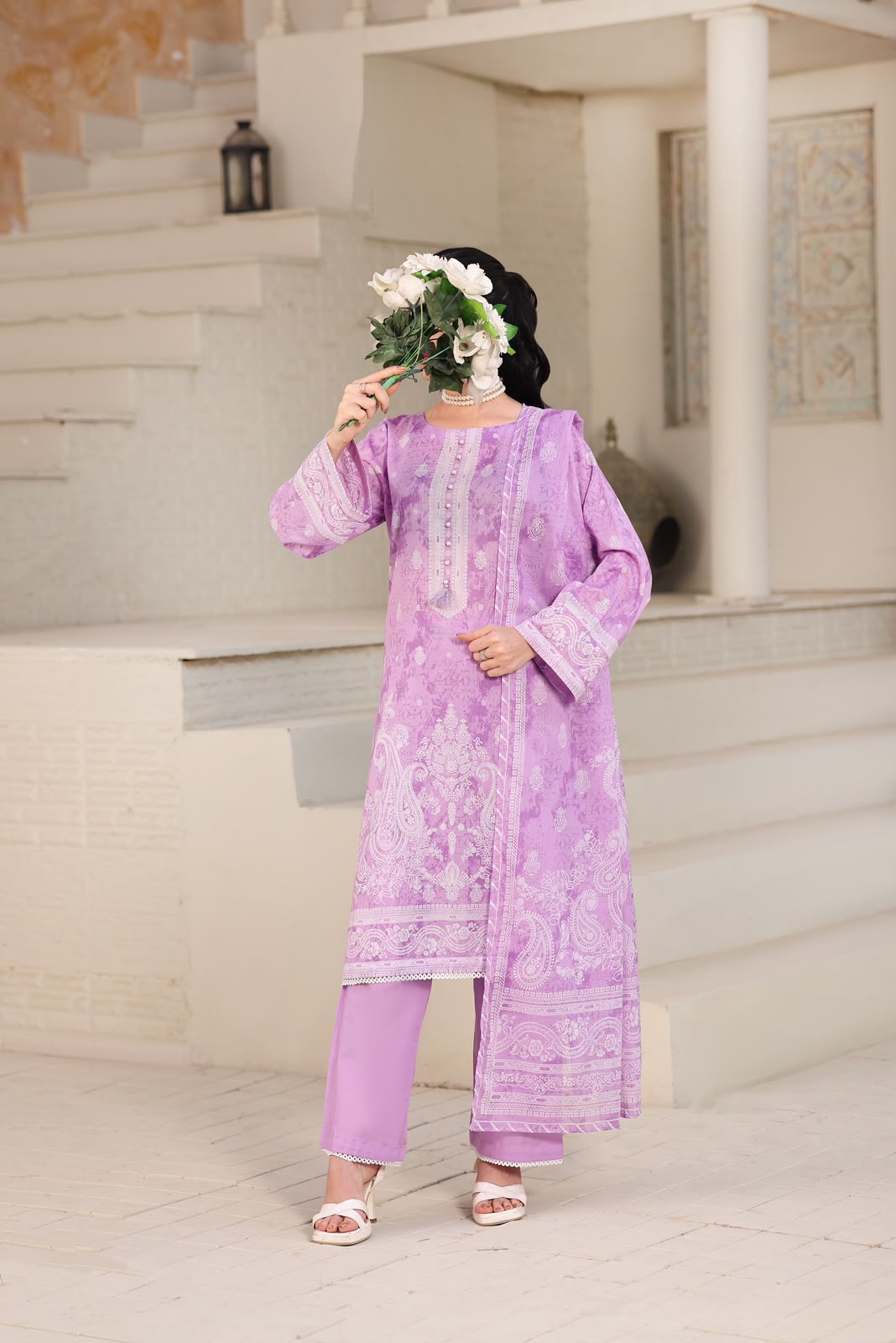 Aizal Luxury Lawn Printed Vol-1 3Piece Stitched Collection 2026 D#-06