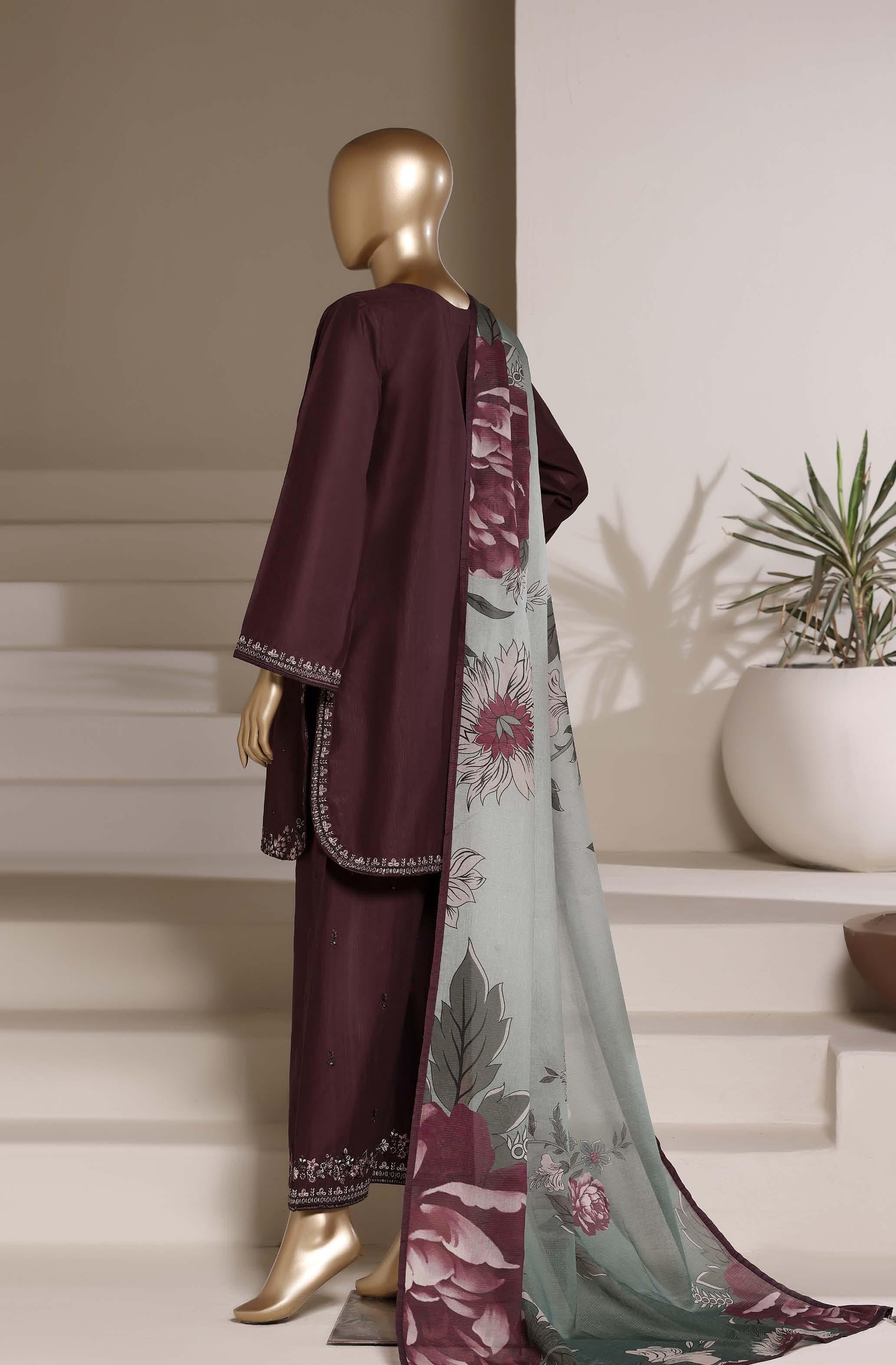 Sadabahar Luxury Eclair Solid  Textured Lawn Embroidery With Digital Printed Lawn Dupatta 3Piece Stitched Eid Festive Edition Collection 2026. D#-01