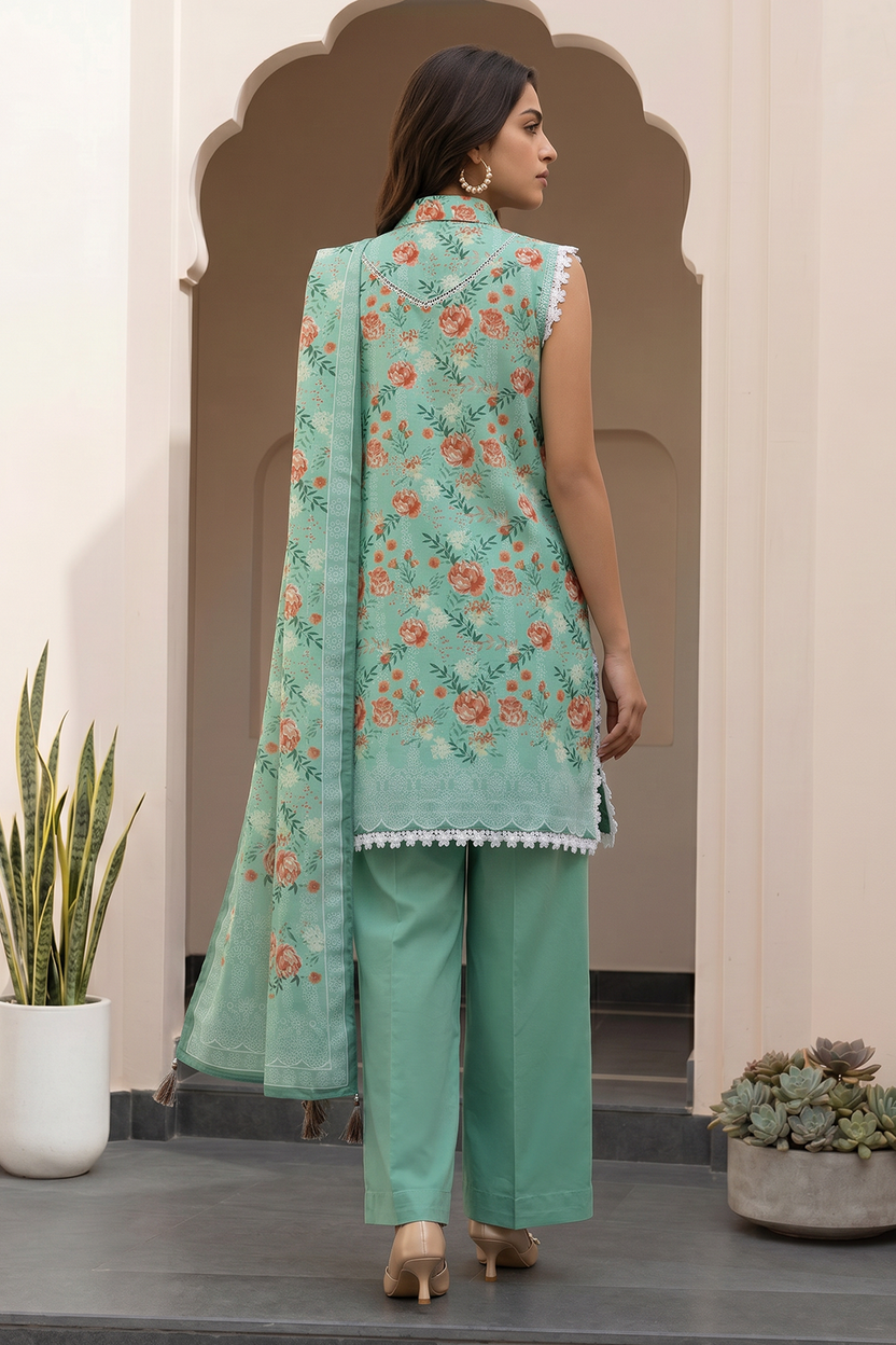 Zellbery Luxury Lawn Printed 3Piece Unstitched Collection 2026 WUS26X38069
