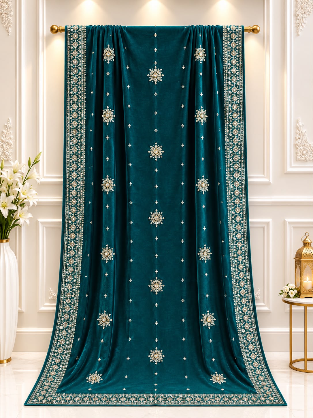 Exclusive Velvet 9000 Micro Shwal Dupatta Collection (C Green)