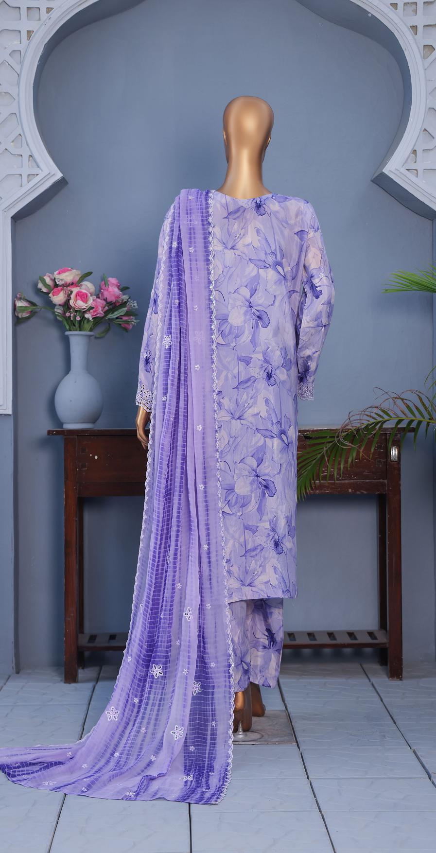 HZ Luxury Majestic Raw Silk Embroidery 3Piece Stitched COLLECTION 2025 D-05