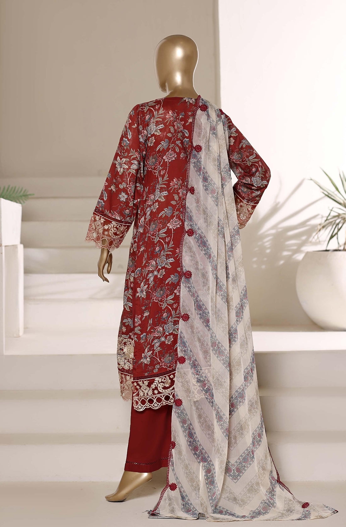Sadabahar Luxury Signature  Lawn Embroidery 3Piece Stitched Vol-02 COLLECTION 2026. D-07