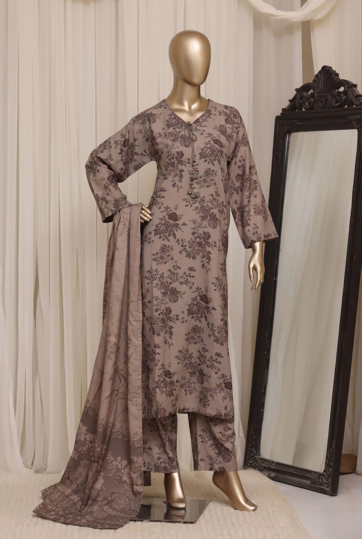 Sadabahar Luxury Dhanak Printed Winter 3Piece Collection DHS-05