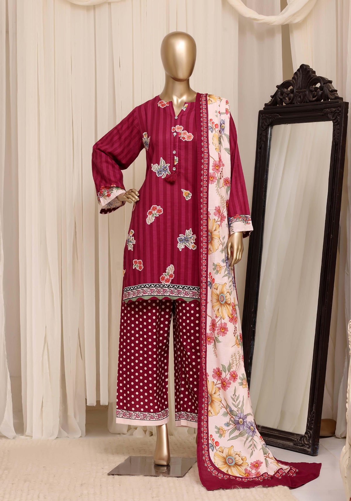 Sadabahar Luxury Khaddar Printed Winter 3Piece Vol-02 Collection SDKHV2-12