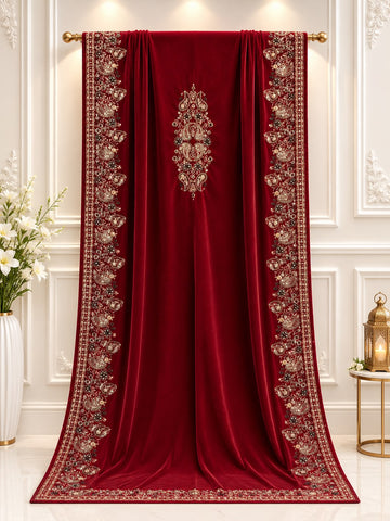 Perimum Exclusive Velvet 9000 Micro Shwal Dupatta Collection (Redish Mahroon)
