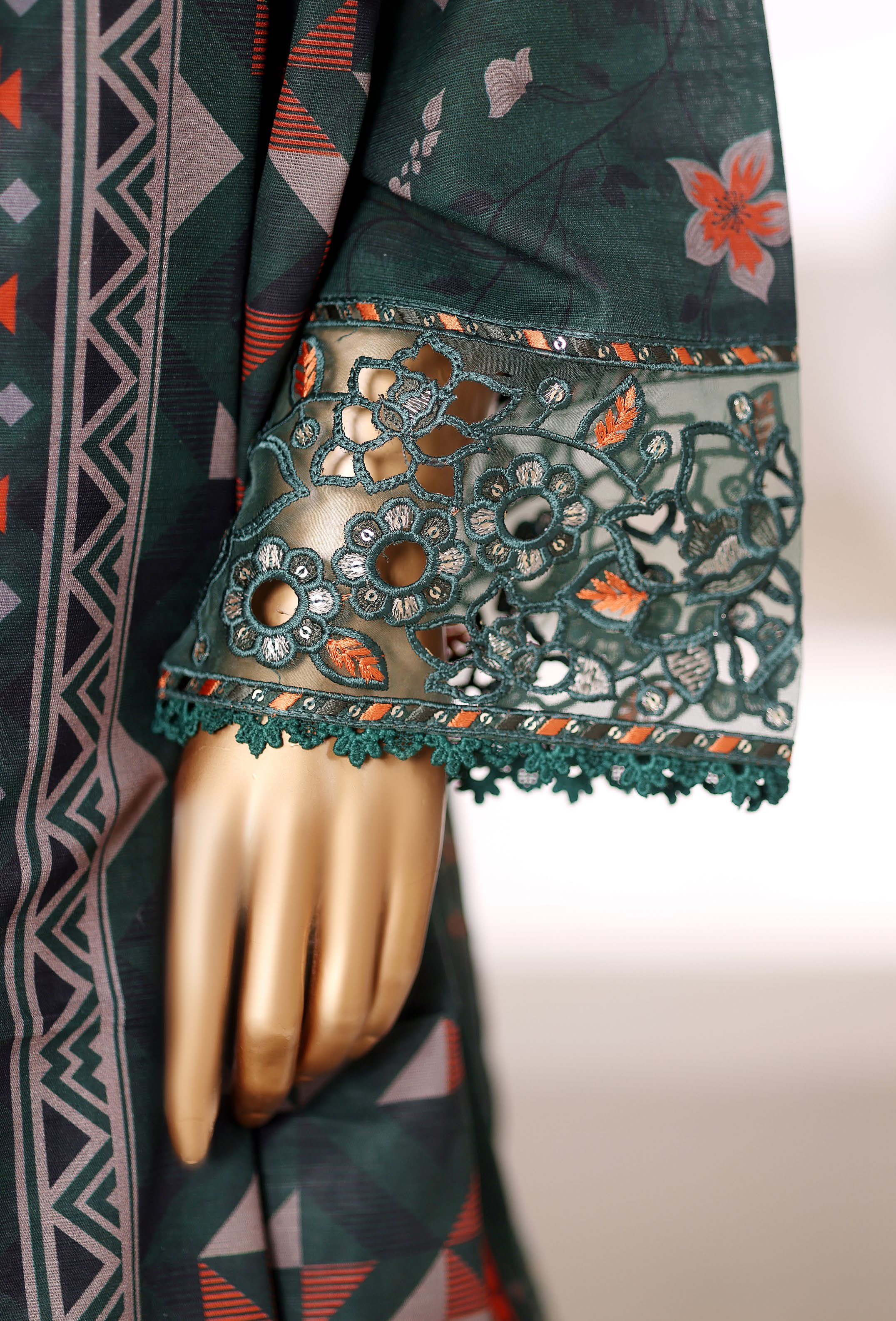 Sadabahar Malika Khaddar Short Length 3Piece Stitched Vol-02 Collection 2025. D-50 Green