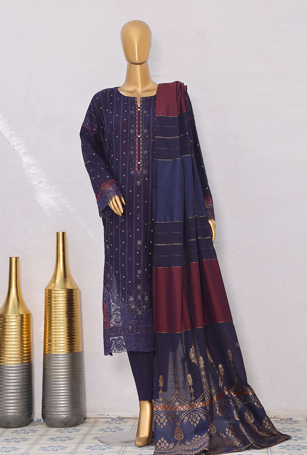 Turkish Jacquard By HZ Textiles Embroidered Jacquard Suit Unstitched 3 Piece 2025 TJE- 1091