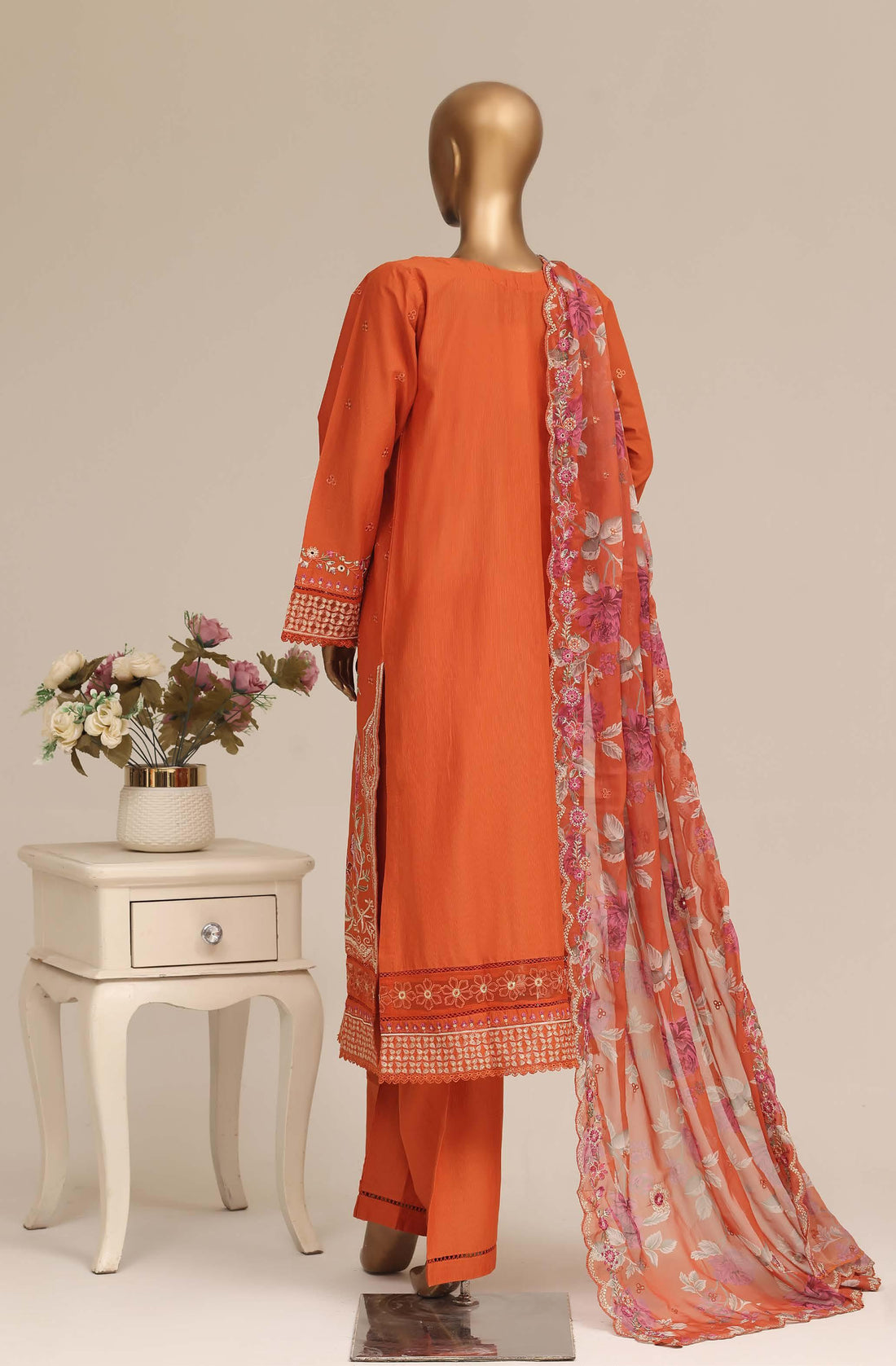 Sadabahar Luxury Slub Lawn Embroidery Stitched Vol-15 Collection 2026. LEL-03