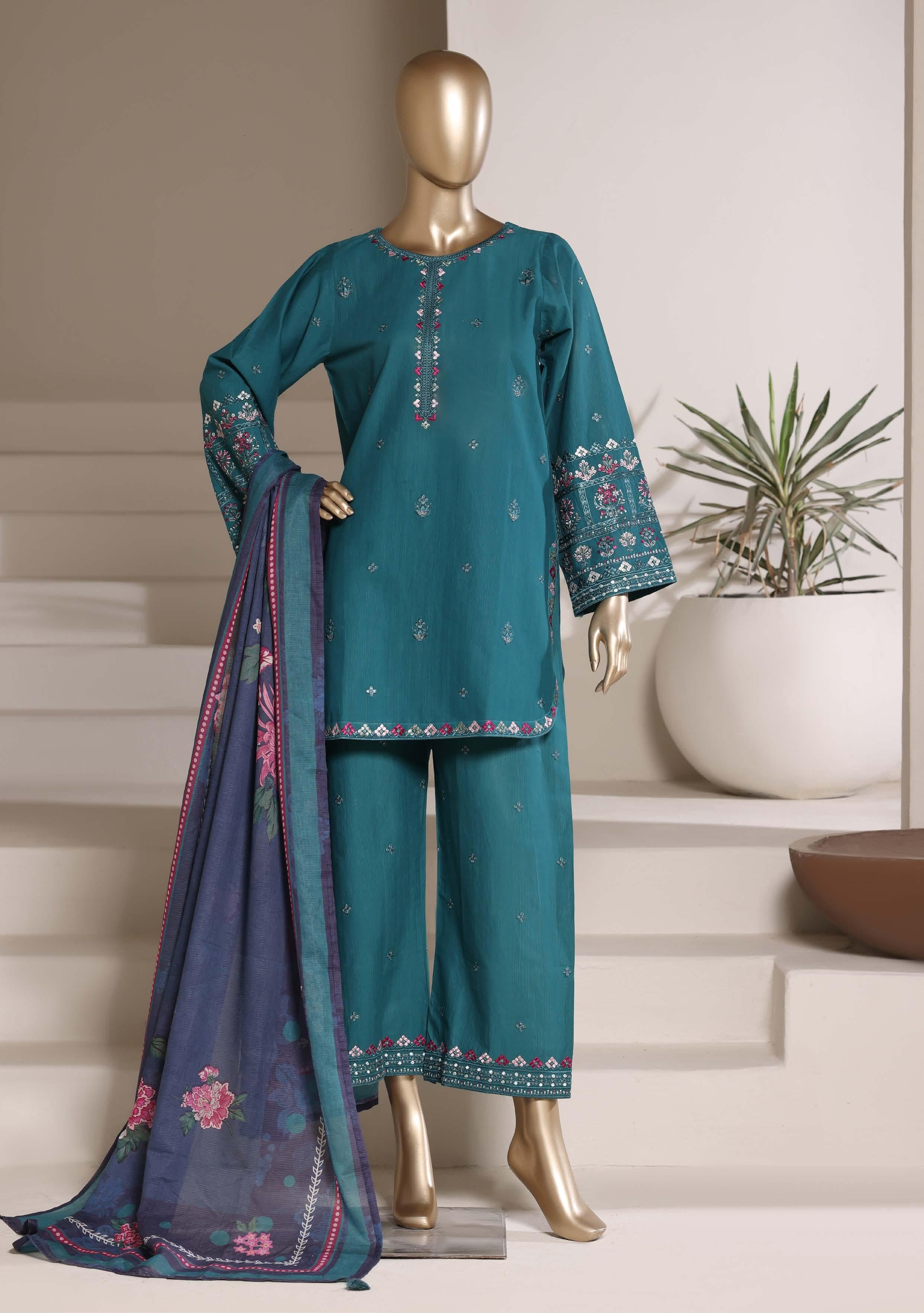 Sadabahar Luxury Eclair Solid  Textured Lawn Embroidery With Digital Printed Lawn Dupatta 3Piece Stitched Eid Festive Edition Collection 2026. D#-04