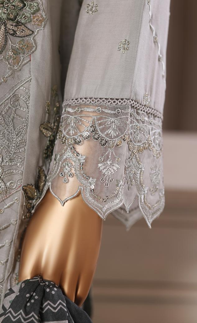 Bin Saeed Luxury Laserkari Lawn With Digital Printed Lawn Dupatta 3Piece Stitched Vol-01 Collection 2026. D#-05