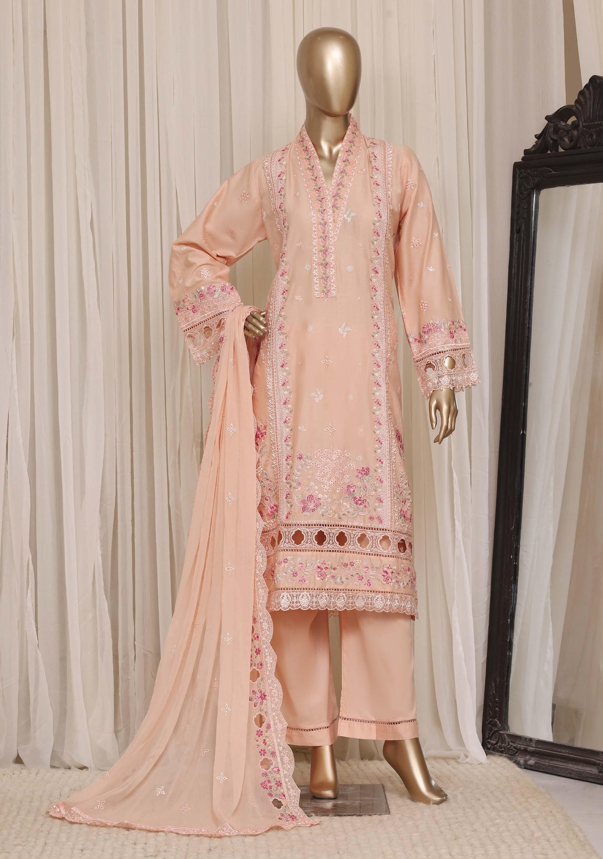Sadabahar Luxury Slub Lawn Embroidery Stitched Vol-08 Collection 2026. LEL-1007