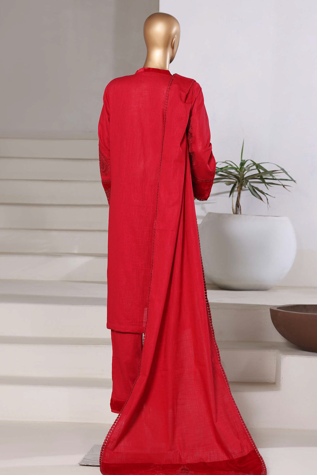 Sadabahar Stitched 3 Piece Premium Cross Texture With Velvet WITH Collection 2025 D#-01