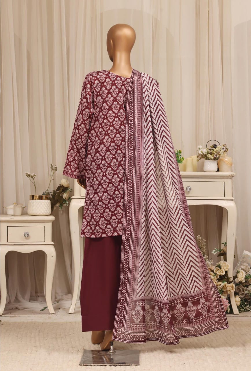 BIN SAEED Luxury Lawn Printed With Farshi Shalwar 3Piece Stitched COLLECTION 2026 D-#18