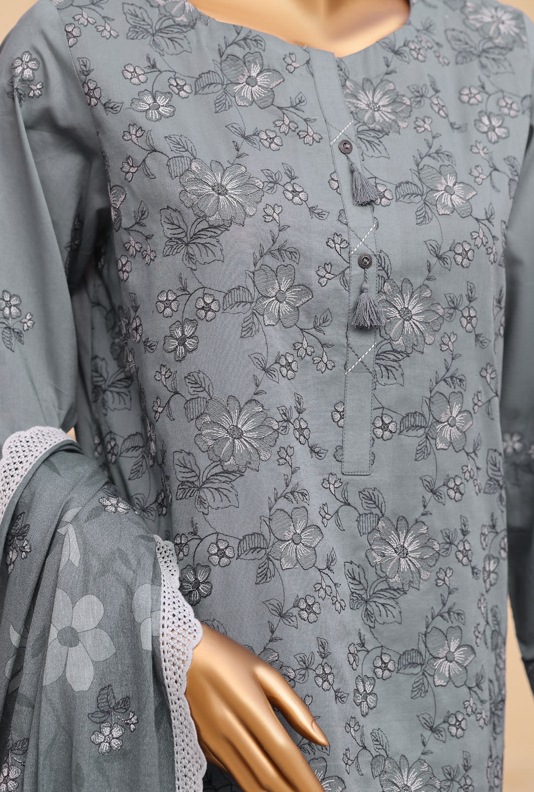 Meeras by HZ Textiles Embroidered Lawn Suit Unstitched 3 Piece Collection 2026 D#-02