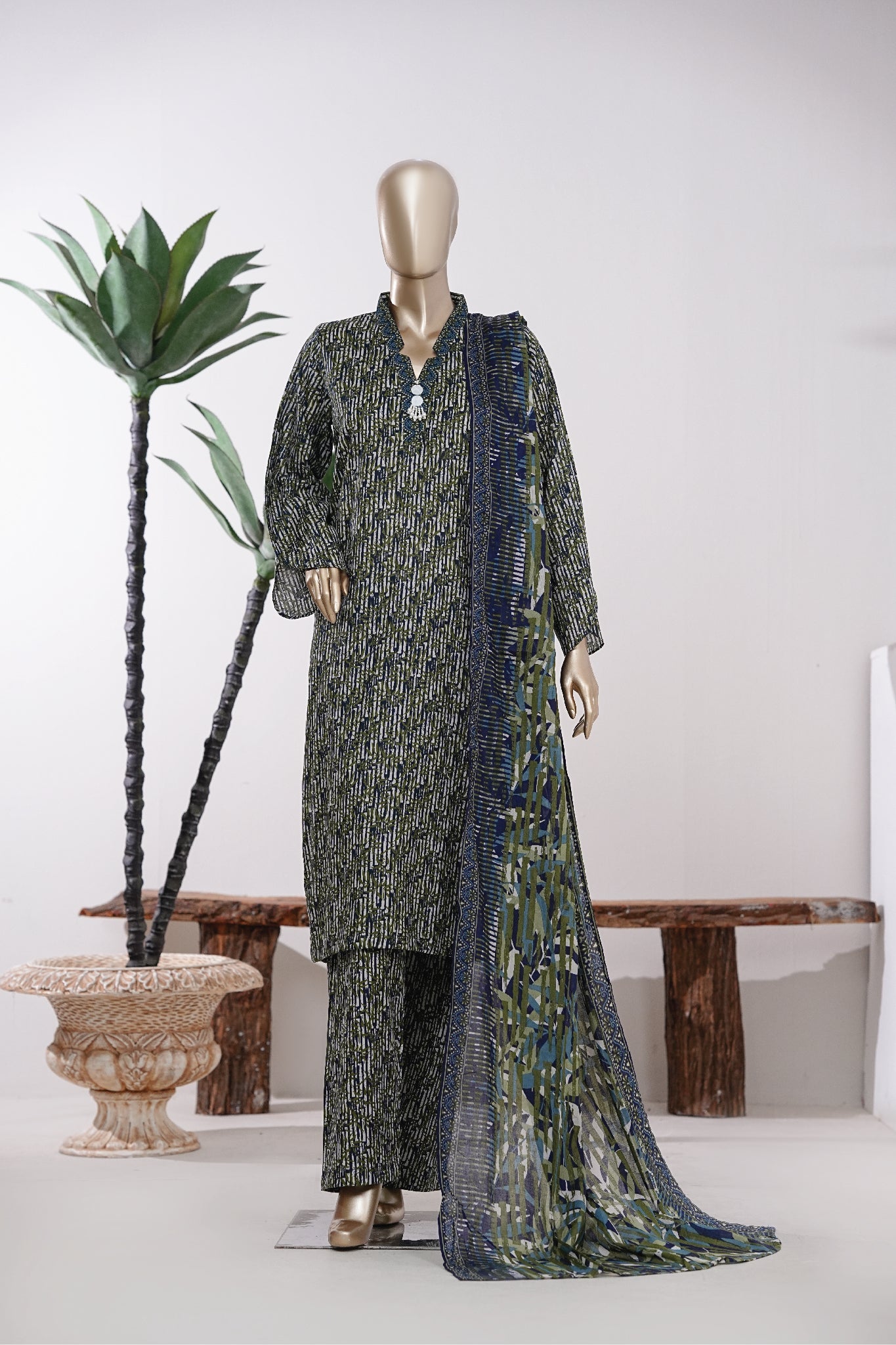 BIN SAEED Luxury Lawn Printed 3pcs Stitched Vol-18 3Piece Stitched COLLECTION 2026 D-#34
