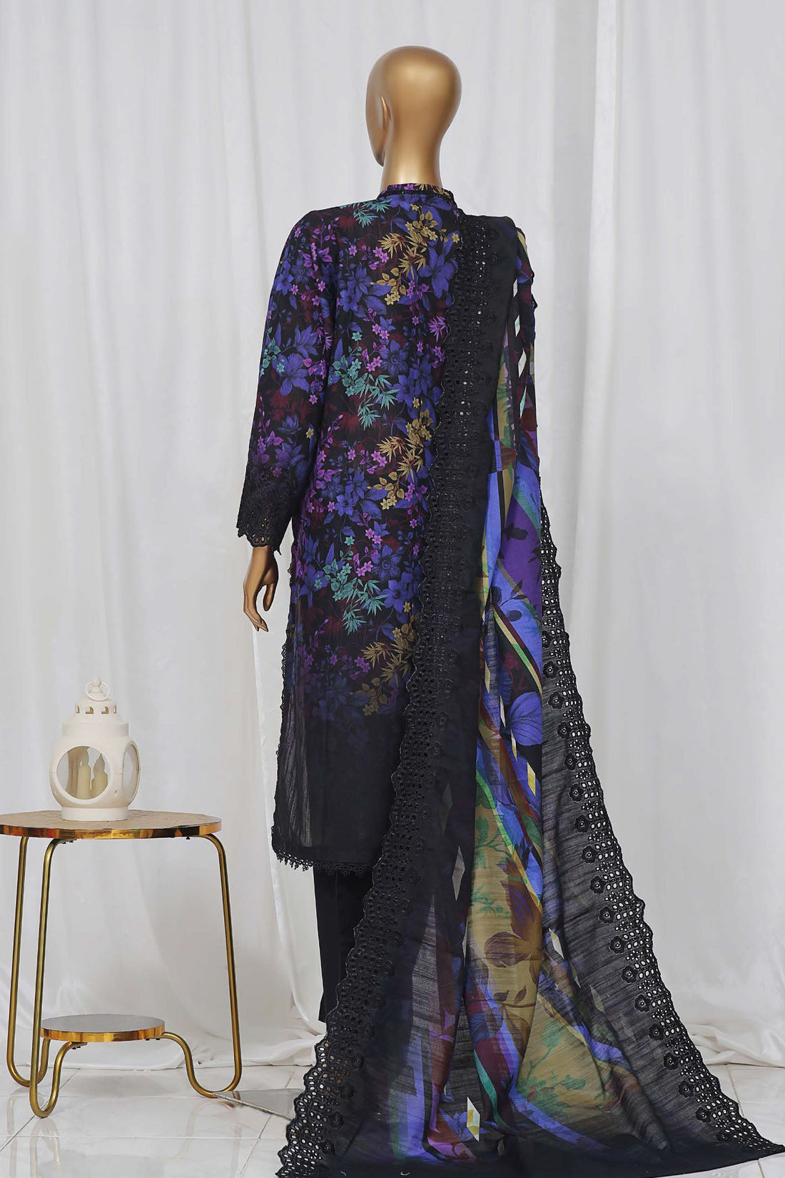 SADABAHAR RTW FUSION LASER CHICKENKARI EMBROIDERED KHADDAR 3PIECE COLLECTION 2026 SFKE -17