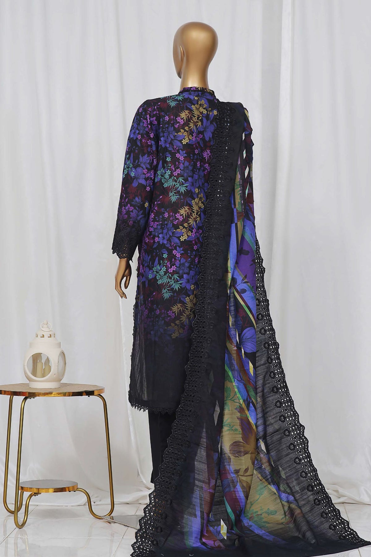 SADABAHAR RTW FUSION LASER CHICKENKARI EMBROIDERED KHADDAR 3PIECE COLLECTION 2026 SFKE -17