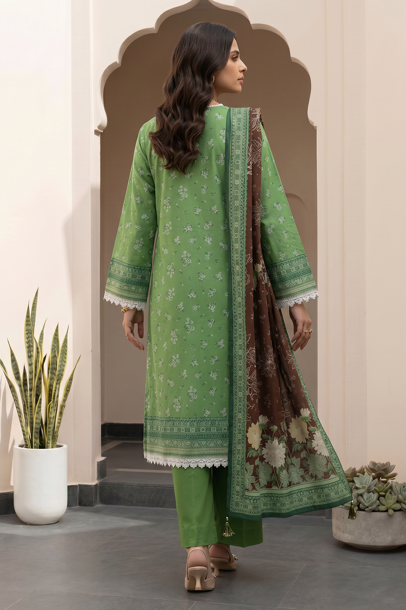 Zellbery Luxury Lawn Printed 3Piece Unstitched Collection 2026 WUS26X38110