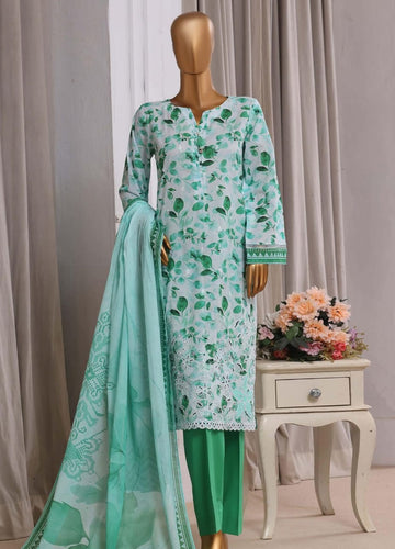 HZ Textiles Luxury Laserkari Embroidered Lawn Suit Stitched 3 Piece 2026 D#-07